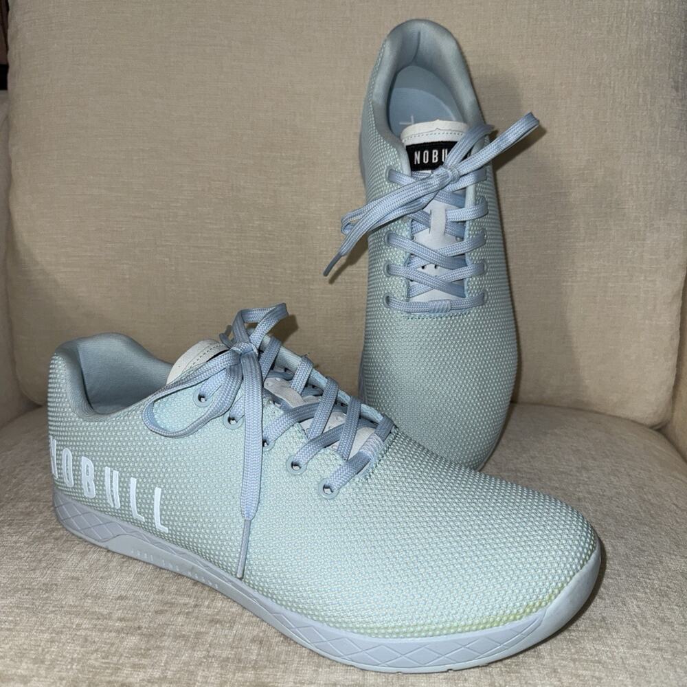 No Bull Blue Glass Trainer Superfabric Aqua Lifting Shoes Men 12.5 Women 14 NWT